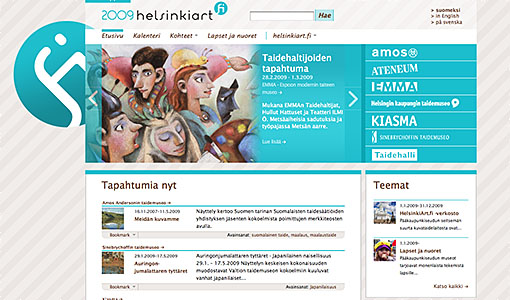 helsinkiart.fi website screen capture